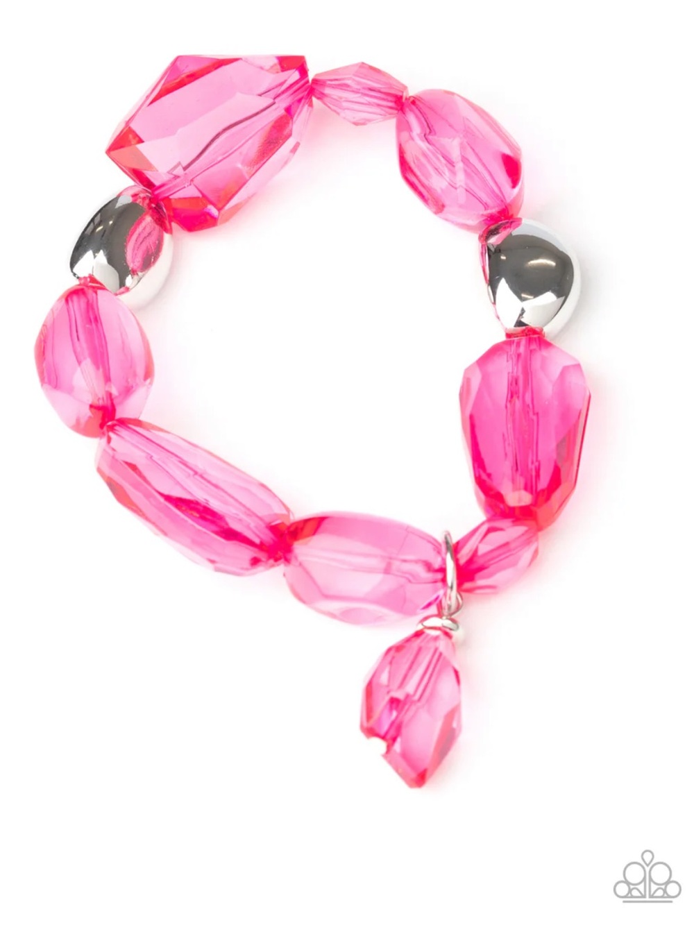 💖🩷💖 “GEMSTONE GLAMOUR” CRYSTAL DROP PINK BRACELET ~ PAPARAZZI❗️ 💖🩷💖 - Picture 2 of 4